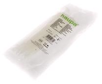 Stiprināšanas siksna Haupa, plastmasa, balta krās., 203 mm x 2.5 mm