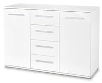 Komoda Lima KM-4, balta sp., 82 cm x 116 cm x 40 cm