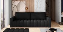 Sofa Lazaro Mat Velvet 99, juoda sp., 97 x 247 cm x 92 cm