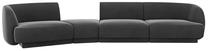 Modulinė sofa Micadoni Miley Blu14, grafito sp., kairinė, 320 x 128 cm x 70 cm