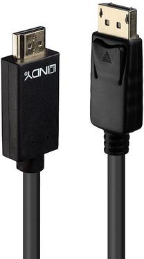 Laidas Lindy DisplayPort To HDMI HDMI, Displayport, 3 m, juoda sp.