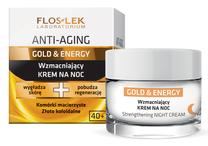 Naktinis veido kremas Floslek Gold & Energy, 50 ml, 40+