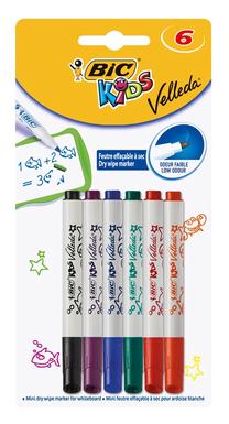 Valge tahvli marker Bic 8413871, sinine v./must v./punane v., 6 tk