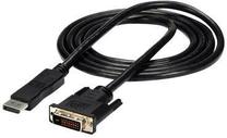 Vads StarTech DisplayPort To DVI Displayport, DVI, 1.8 m, melna krās.