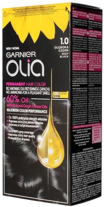 Matu krāsa Garnier Olia, deep black krās., 1.0, 60 ml