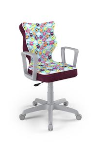 Vaikiška darbo kėdė Norm Storia 32, 61 x 61 x 99 cm, rožinė sp./pilka sp./violetinė sp.