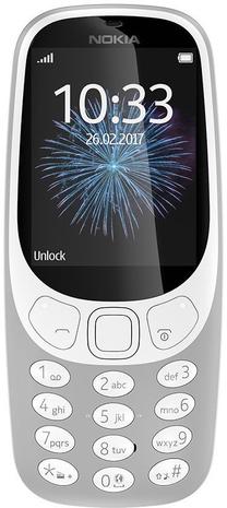 Telefons ar pogām Nokia 33102017, 16 MB, pelēka krās.