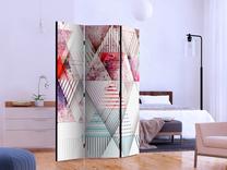 Širma Artgeist Triangular World Paravent0067_3Cz_J, įvairių spalvų, 135 cm x 172 cm