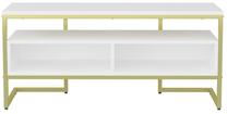 ТВ стол Kalune Design Merrion, золотой цв./белый цв., 35 см x 110 см x 49.9 см