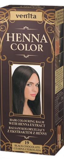 Matu krāsa Venita Henna Color, black chocolate krās., Black Chocolate 19, 50 ml