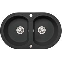 Кухонная мойка Laveo Dafne SBD_720T, Black, гранит, 78 см x 47 см x 19 см, черный цв.
