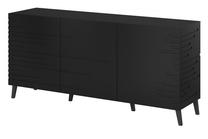 Komoda Cama Meble Nova, juoda sp., 72 cm x 40 cm x 155 cm