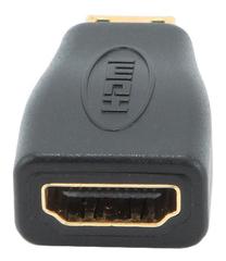 Adapteris Gembird HDMI female, Mini HDMI male, melna krās.