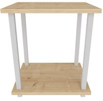 Kavos staliukas Kalune Design Gurnee, ąžuolo sp./balta sp., 35 cm x 44.6 cm x 48.2 cm