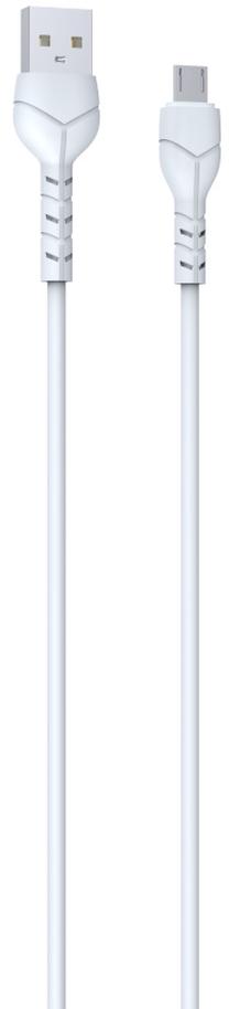 Kabelis Devi EC205, Micro USB/USB, balta sp.