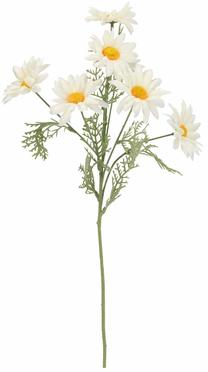 Dirbtinė gėlė, ramunės Home4you In Garden, balta sp./geltona sp./žalia sp., 55.5 cm