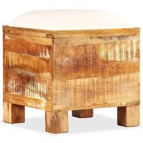 Pufas VLX Solid Reclaimed Wood 245138, ruda sp., 40 cm x 40 cm x 45 cm