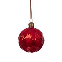 Eglītes rotājums Christmas Touch EBS340651, sarkana krās., 8 cm, stikls