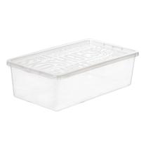 Kaanega hoiukarp, esemete hoidmiseks Plast Team, 7.106 l, läbipaistev v., 33.8 x 18.8 x 9.7 cm