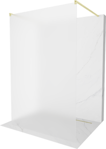 Dušas siena Mexen Kioto Walk-in, 110 cm x 200 cm, brushed gold krās./rūdītais