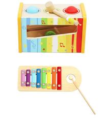 Attīstoša rotaļlieta Children's Xylophone With Grooves, 15 cm, daudzkrāsaina