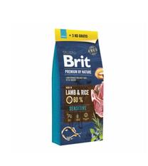 Kuiv koeratoit Brit Premium By Nature, lambaliha/riis, 18 kg