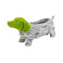 Sodo dekoracija "Šuo" Garden Center NFXY2169-52, 52 cm x 16.5 cm x 24.5 cm, žalia sp./pilka sp.