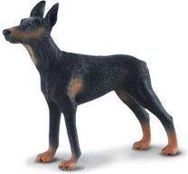 Фигурка-игрушка Collecta Doberman 88086, коричневый цв./черный цв.