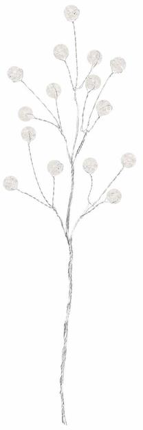 Dirbtinė šakelė Home4you Shine Square Pearls, balta sp., 16 cm