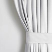 Naktinė užuolaida, su raiščiu Restilo Velvet, balta sp., 140 cm x 245 cm