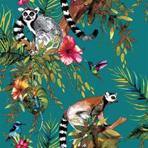 Tapetes Dutch Wallcoverings Lemur Green 422404, papīra, zaļa krās.