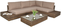Lauko baldų komplektas Focus Garden Verona Basic, ruda sp., 1-4 vietų