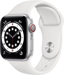 Viedais pulkstenis Apple Watch Series 6 GPS LTE + Cellular, 40mm Aluminum, balts krās.