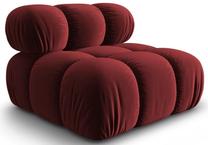 Modulinė sofa Micadoni Home Bellis Armless, tamsiai raudona sp., 94 x 94 cm x 63 cm
