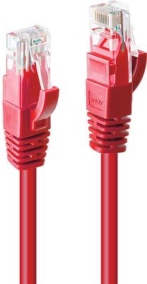 Сетевой кабель Lindy Cat.6 U/UTP PVC RJ-45, RJ-45, 1 м, красный цв.