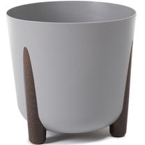 Puķu pods Lamela Frida Eco, plastmasa, Ø 30 cm, pelēka krās.
