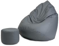 Sėdmaišis su pufu Mega Comfort XXL 028, pilka sp.