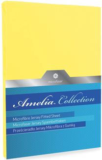 Paklodė DecoKing Amelia 2, geltona, 200 x 220 cm, su guma