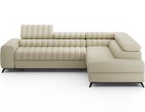 Kampinė sofa Kanedo, smėlio sp./šviesiai smėlinė, dešininė, 204 x 269 cm x 86 cm