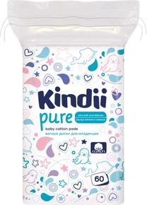 Ватные диски, для младенцев Kindii Pure, 60 шт.