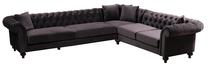 Kampinė sofa Hanah Home Bogart 3R-C-L2, ruda sp., dešininė, 320 x 265 cm x 72 cm