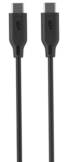 Kabelis Silicon Power, 2 x USB Type C, 100 cm, juoda sp.