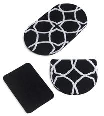 Комплект ковриков для ванны Foutastic Bonne Oval 359CHL3141, белый цв./черный цв., 100 см x 60 см