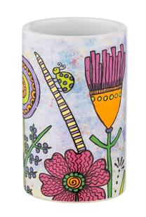 Vannas istabas glāze Wenko Rollin'Art, balta krās./daudzkrāsaina, 6.5 cm x 11 cm x 6.5 cm