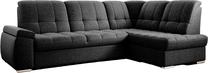 Kampinė sofa Sado Flores 10, juoda sp., dešininė, 192 x 272 cm x 95 cm