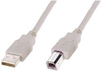 Vads Logilink USB A to USB B USB 2.0 A male, USB 2.0 B male, 1.8 m, pelēka krās.