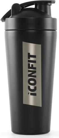 Поилки и шейкеры для спорта ICONFIT, черный цв., нержавеющая сталь, 0.8 л