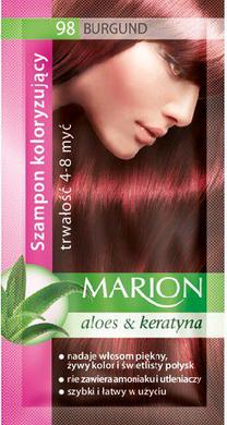 Tonējošie šampūni Marion Toning Shampoo, burgundy krās., 98, 40 ml