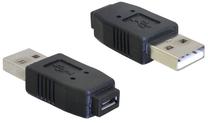 Адаптер Delock Micro USB female, USB 2.0 A male, черный цв.