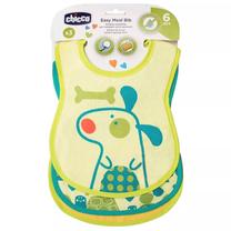 Lācīte zīdainim Chicco Easy Meal Bib 16301.30, daudzkrāsaina, poliesters, 6+ mēn., 3 gab.